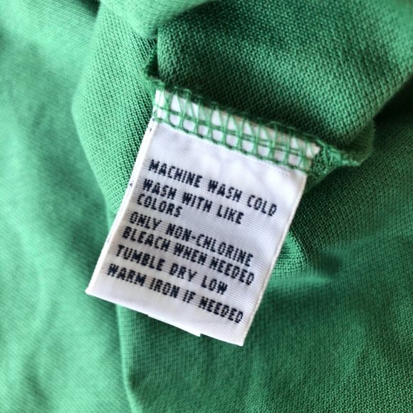 POLO 'AJGA' Green Pique Knit w Multiple Logos - SM - Picture 11 of 11